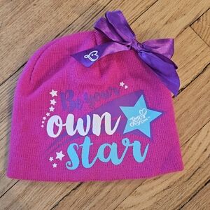 Purple and Pink Kids Beanie with Bow